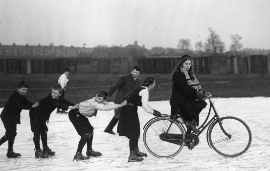 Pattinaggio con Bici